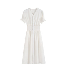 Load image into Gallery viewer, Over the Knee French White Retro Dress
