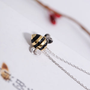 Bee Inspired 925 Silver Necklace Set