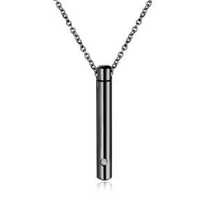 Titanium Steel Unisex Round Tube Urn Necklace