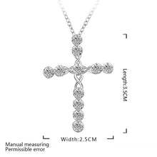 Load image into Gallery viewer, Crystal Cross 925 Silver Set
