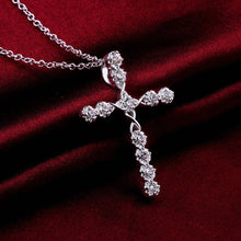 Load image into Gallery viewer, Crystal Cross 925 Silver Set
