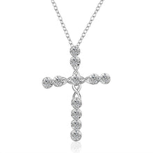 Load image into Gallery viewer, Crystal Cross 925 Silver Set
