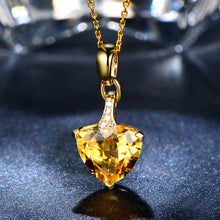 Load image into Gallery viewer, Yellow Sapphire Heart-shaped Jewelry Set
