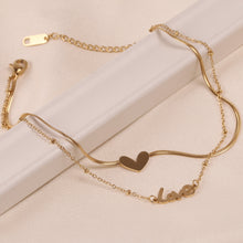 Load image into Gallery viewer, Double Layer Love Necklace-anklet Set
