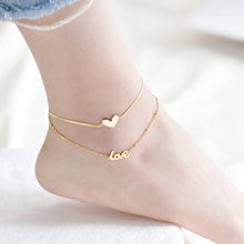 Load image into Gallery viewer, Double Layer Love Necklace-anklet Set
