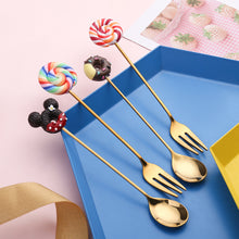 Load image into Gallery viewer, 4pcs Mickey and Candy Stainless Steel Tableware
