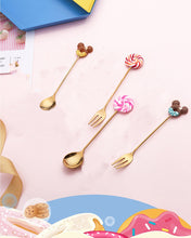 Load image into Gallery viewer, 4pcs Mickey and Candy Stainless Steel Tableware
