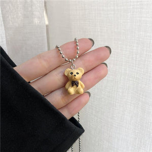 Plush Bear New Year Clavicle Chain Necklace