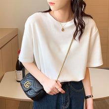 Load image into Gallery viewer, Korean Version Summer Loose and Thin Half-sleeved Waffle Top Shirt
