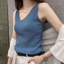 Load image into Gallery viewer, Camisole Women&#39;s Summer Knitted Top Shirt
