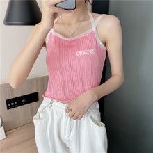 Load image into Gallery viewer, Korean Crank Vest Halter Sling Lace Top Shirt
