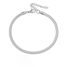 Load image into Gallery viewer, 4MM Flat Snake Chain Anklet
