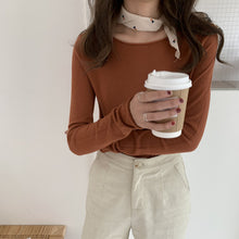Load image into Gallery viewer, 2021 Autumn Round Neck Curled Sweater
