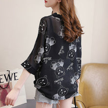 Load image into Gallery viewer, New Blouse Bat Sleeve Chiffon Summer Top Shirt
