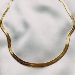 3MM Flat Snake Chain Necklace