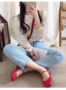 Foreign Style Doll Collar Blouse Shirt