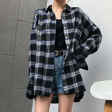 Load image into Gallery viewer, New Trend Hong Kong Style Plaid Outer Wear Shirt
