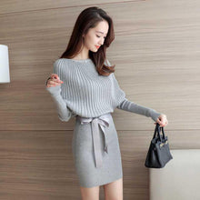 Load image into Gallery viewer, Mid-length Dress Hip Pullover Loose Sweater Skirt
