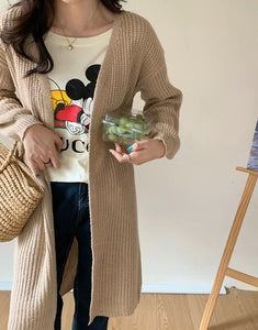 Lazy Wild Long Warm Knitted Cardigan Sweater Coat
