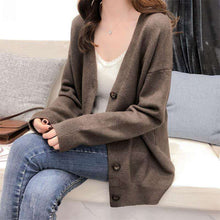 Load image into Gallery viewer, Korean Autumn V-neck Plus size Cardigan Jacket
