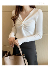 Load image into Gallery viewer, New Style Foreign Long-sleeved V-neck Sweater
