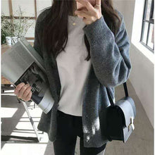 Load image into Gallery viewer, Korean Autumn V-neck Plus size Cardigan Jacket
