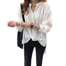 Load image into Gallery viewer, Plus Size Simple Long-sleeved Top Loose Shirt
