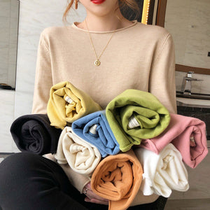 2021 Autumn Round Neck Curled Sweater