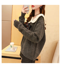 Load image into Gallery viewer, Net Knitted Autumn Korean Version Loose Sweater

