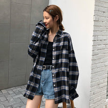 Load image into Gallery viewer, New Trend Hong Kong Style Plaid Outer Wear Shirt
