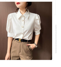 Load image into Gallery viewer, White Puff Sleeve Shirt
