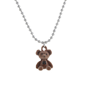 Plush Bear New Year Clavicle Chain Necklace