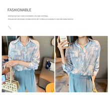 Load image into Gallery viewer, Wild French Design Sense Niche Slim Long-sleeved Blouse
