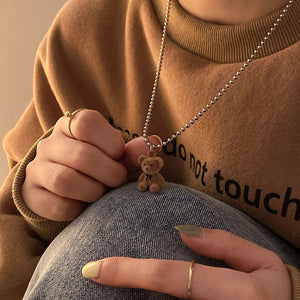 Plush Bear New Year Clavicle Chain Necklace