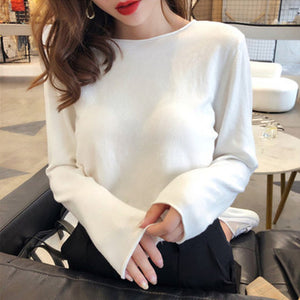 2021 Autumn Round Neck Curled Sweater