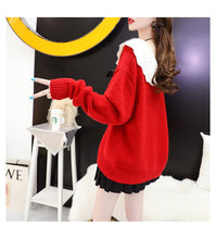 Load image into Gallery viewer, Net Knitted Autumn Korean Version Loose Sweater
