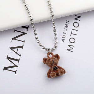 Plush Bear New Year Clavicle Chain Necklace