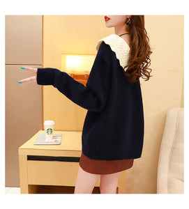 Net Knitted Autumn Korean Version Loose Sweater