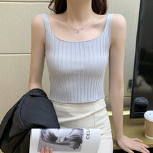 Load image into Gallery viewer, Knitted Camisole Outer Wear Sleeveless Top Shirt
