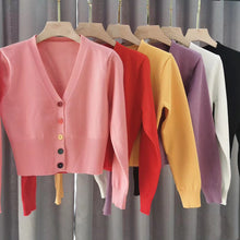 Load image into Gallery viewer, Autumn New Playful and Thin Color Cardigan Sweater
