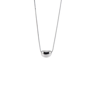 Classy Series Solid s925 Silver Bean Necklace