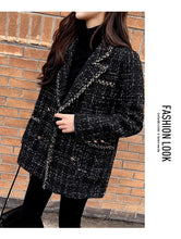 Load image into Gallery viewer, Celebrity Splicing Small Fragrant Woolen Coat
