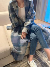 Load image into Gallery viewer, French Niche Korean Loose Plaid Woolen Coat
