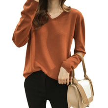 Load image into Gallery viewer, Multi-color V-neck Comfortable Long-sleeved Sweater
